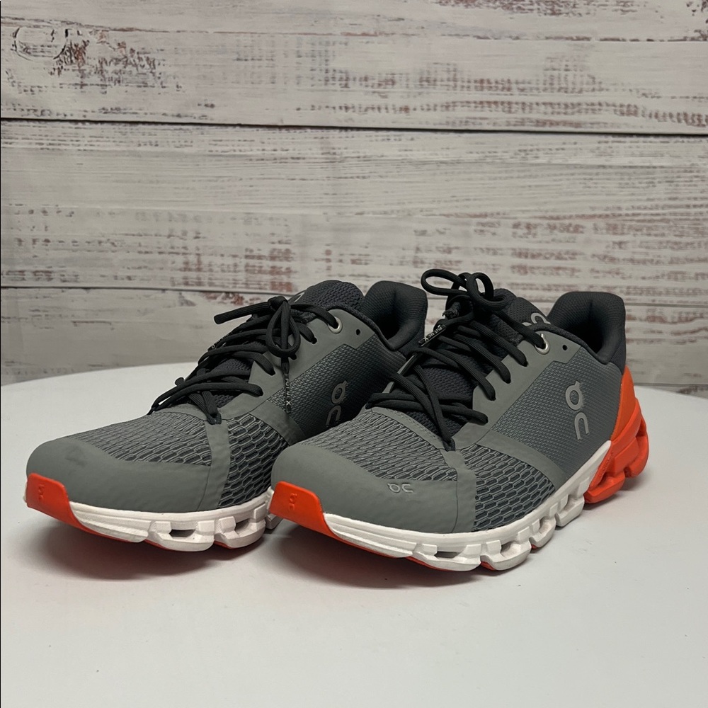 On Running Men's Athletic Shoes in Gray and Orange